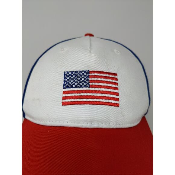 Target Patriotic American Flag Red White & Blue Slideback Hat Embroidered - Picture 4 of 11